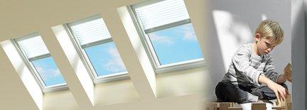 Velux solar powered light filtering blinds