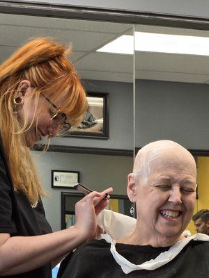 Joy with Barber Beth as winding up our great time together.