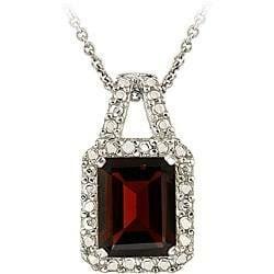 Garnet and Diamond Pendant