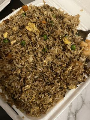 Burnt Up Shrimp Fried Rice (Xtra shrimp )