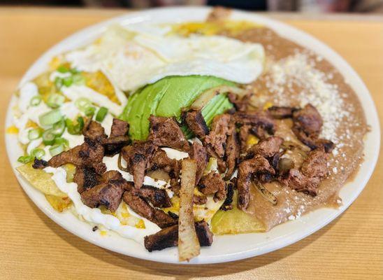 Asada Chilaquiles Plate