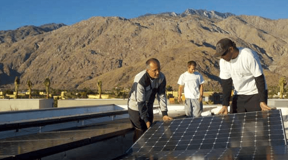 This solar installation is a step towards energy independence! Go solar today! - Hot Purple Energy, Palm Springs, California