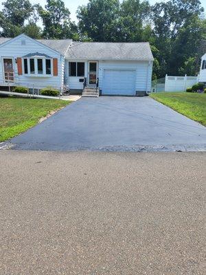 Driveway from the street.