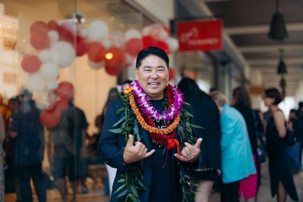 Managing Partner, Brad B Kaneshiro at the Grand Opening of The Agency Oahu!