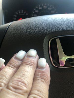 Horrible place. These are SNS NAILS. NEVER GOING BACK. They all are horrible.