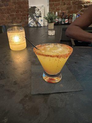 Mango passion fruit margarita.