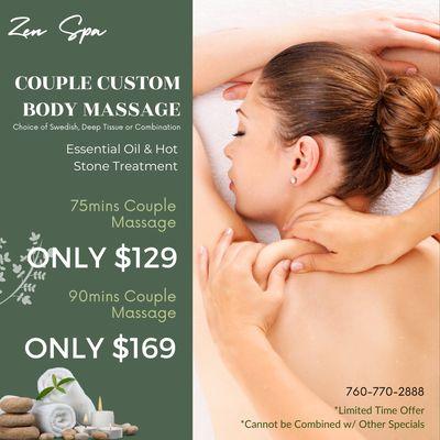 Zen Spa
 69265 Ramon Rd Ste B-1, Cathedral City, CA 92234
 Call us at 760-770-2888