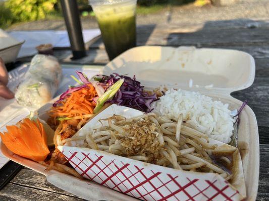 Pad Thai Trio with Bean Sprouts.