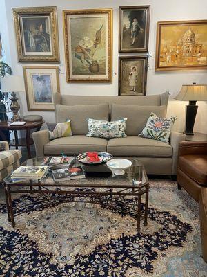 Leather & Fabric seating, Wool Rugs & Original Art