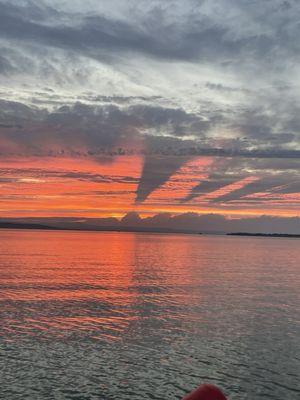 Sunset from the boat