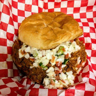 Principal - BBQ Pulled Pork Sandwich with Slaw