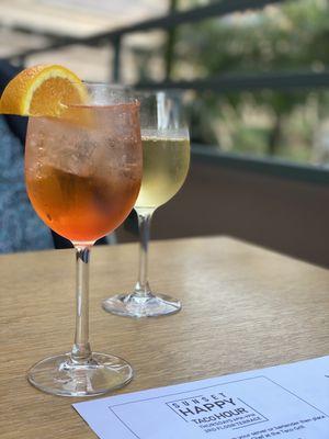 Aperol spritz And chardonnay