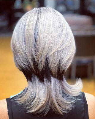 Ash platinum blonde hair