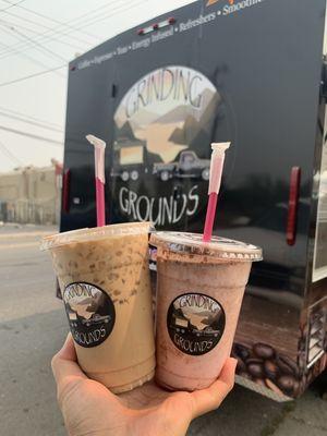 Horchata Latte & Strawberry Horchata