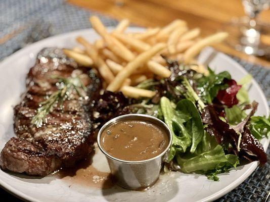 Steak frites with salad...just perfect