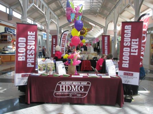 Giving free Health Screenings at the Life Festival at the AV Mall in Palmdale! Check out our website or Facebook page for dates and times.