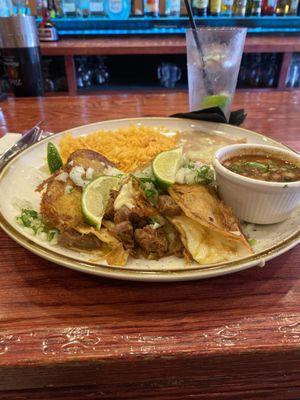 Birria tacos, Herradura Ultra and soda