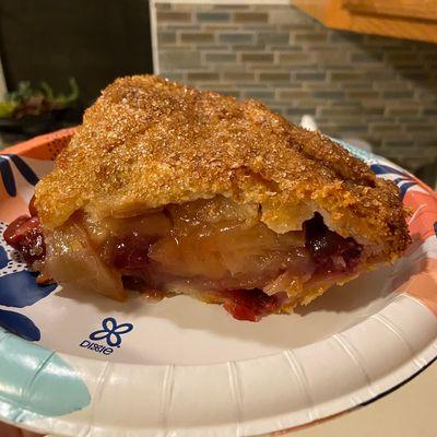 Pie Slice - Apple & Cherry Pie w/ Gruyere Crust