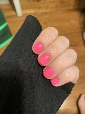 Gel mani (sorry about the awful lighting and background)