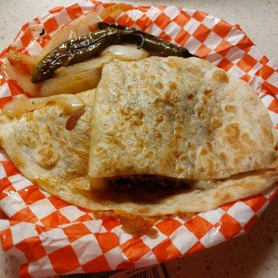 Beef Quesadilla for me!! DELICIOOOOUSSSS