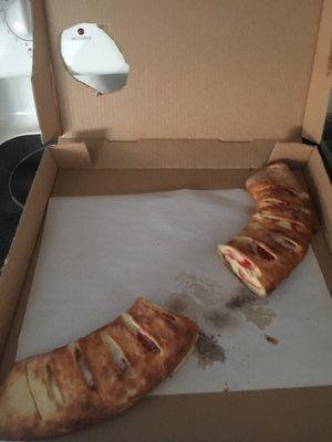 Nice pepperoni Stromboli.