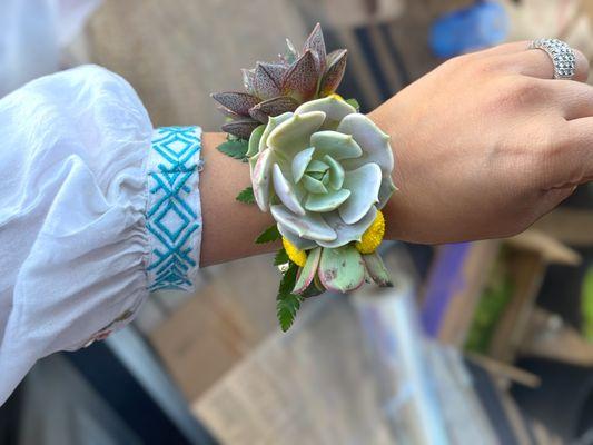 Succulent corsage