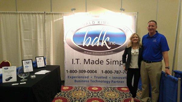 Tony and Erin at the Delaware Technology Trade Show at Dover Downs.