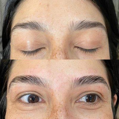 Brow design with lamination