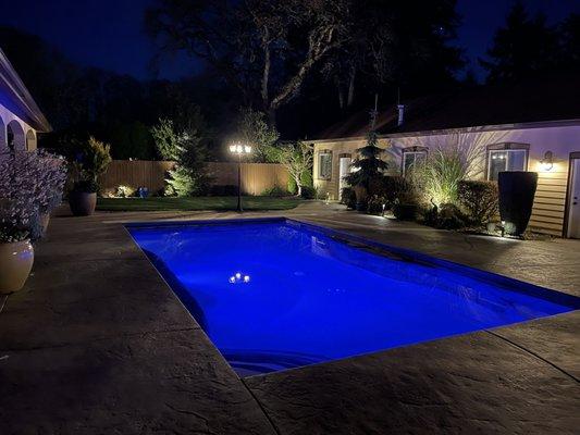 Pool at night