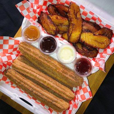 Churros and Fried plantains