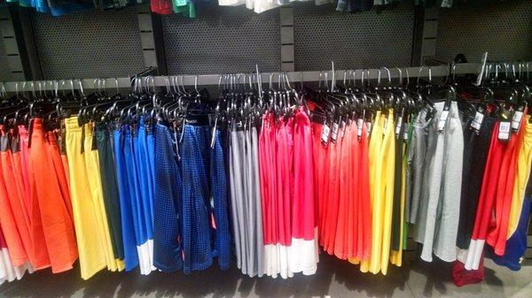 A varied selection of shorts for men.