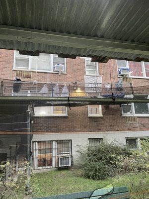 Anybody unstable can enter broken gates, and use these unattended construction lifts to peer in or break into apartments.