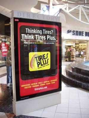 Backlit mall signage