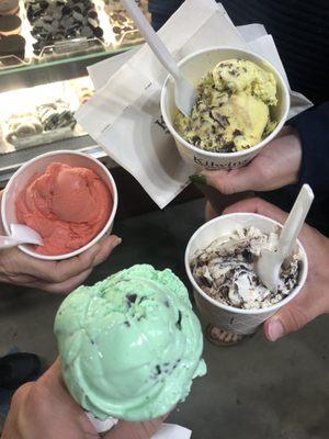 One scoop of four flavors