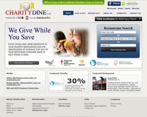 Charity Dine Website