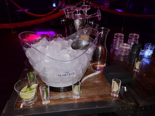 Bottle Service Set Up