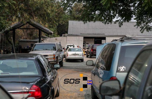 The main yard of SOS Auto Repair