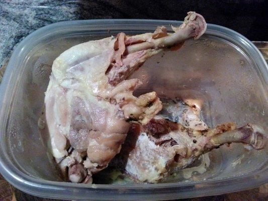 This is the UNDERSIDE of the COOKED chicken and look at all the fat.