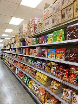 We have a large selection of Asian candies, crackers, and snacks!