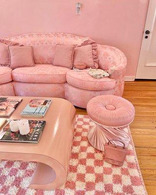 Pink custom sofa