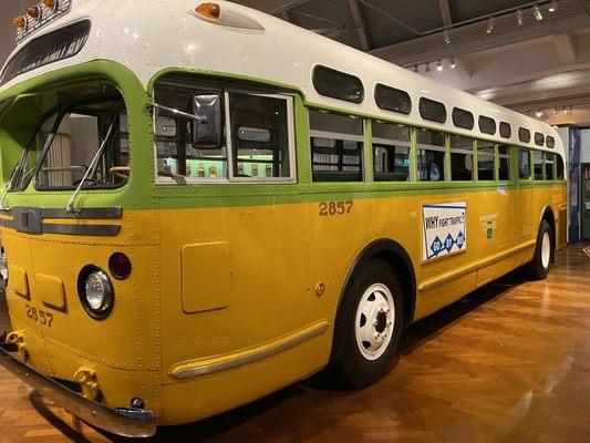 The bus that Rosa Parks was arrested in for refusing to move to the back for a white passenger