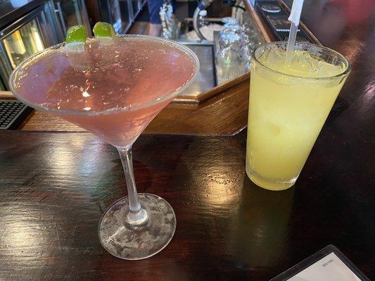 Cosmo (by Jeff) and Malibu (parrot bay) and pineapple - so good on this hot day