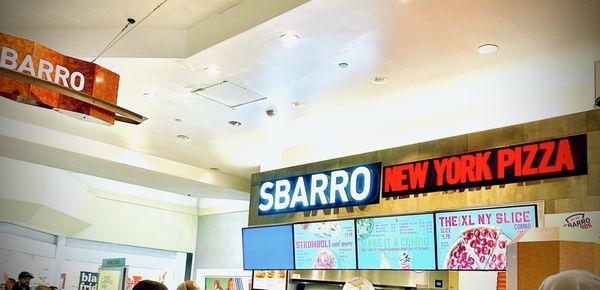 Sbarro's Pizza stand at the Meadowood Mall food court