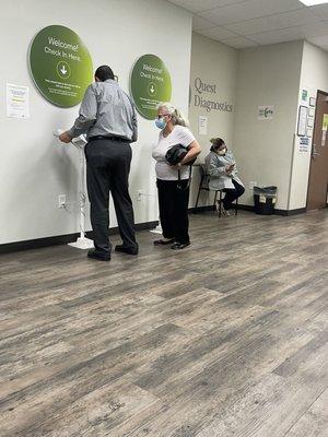 Elderly couple who walked in asked for help