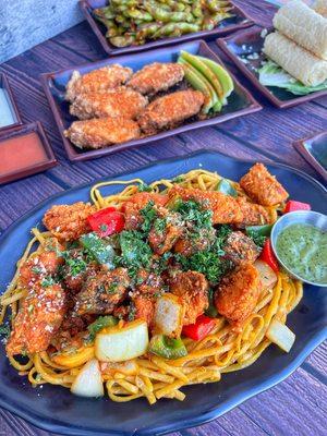 Crispy Salmon Noodles