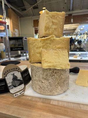 Beecher's Reserve Flagship Cheddar, one of the many premium cheeses available.