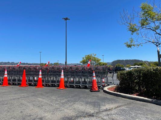 Access from the parking lot to the gas station now blocked off