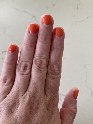 Gel manicure chipping