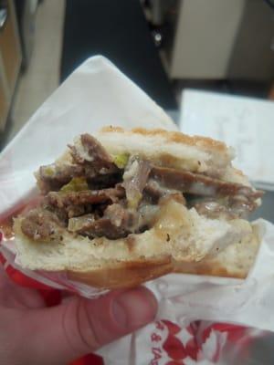 New Steak Melt. Its basically a poor man's Philly.