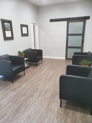 Our brand new waiting area.